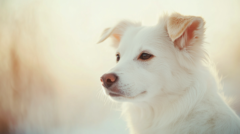 A Close-Up of A White Dog with Expressive Eyes, Perfect for Inspiration for White Dog Names